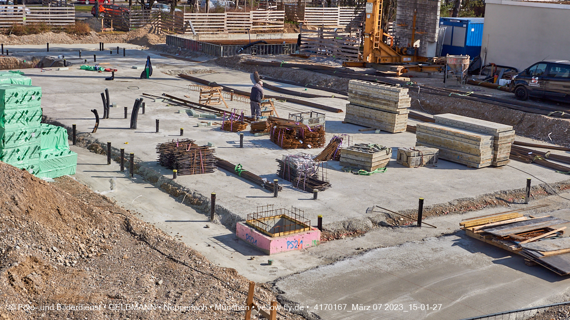 07.03.2023 - Baustelle an der Quiddestraße Haus für Kinder in Neuperlach